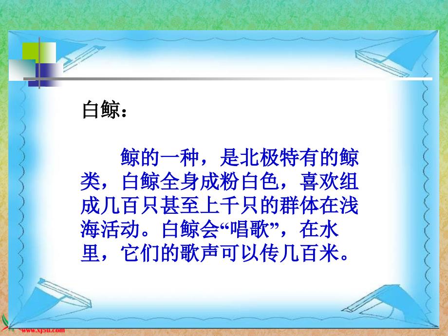 (北师大版)三年级语文上册课件-喜爱音乐的白鲸1_第4页