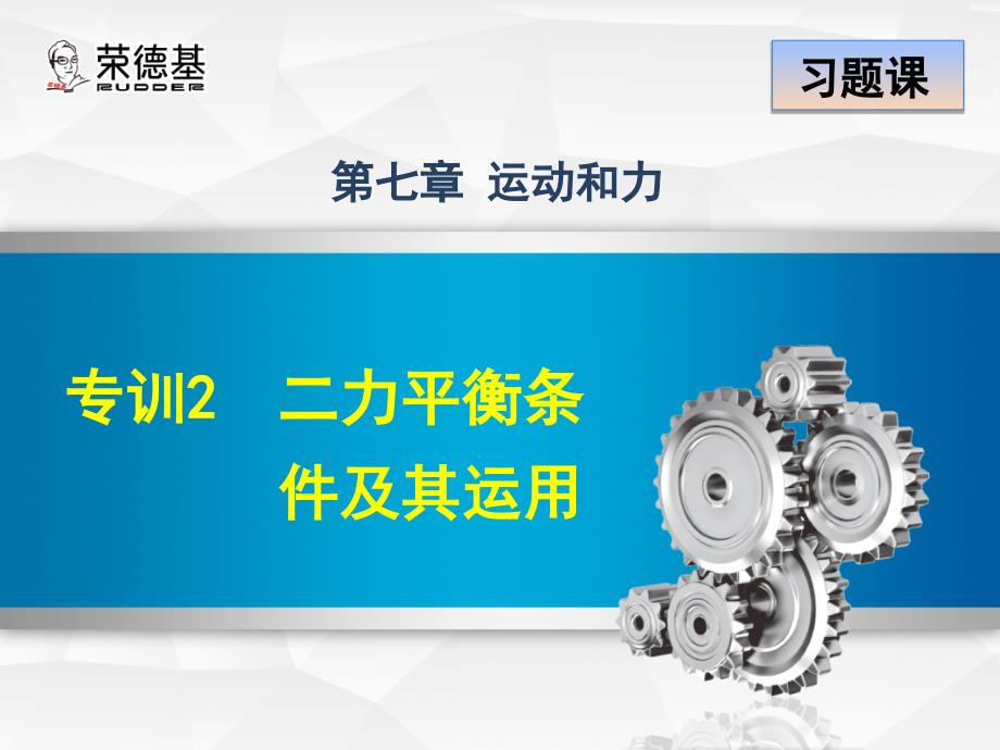 沪科版八年级物理第7章专训2二力平衡条件及其应用ppt课件_第1页