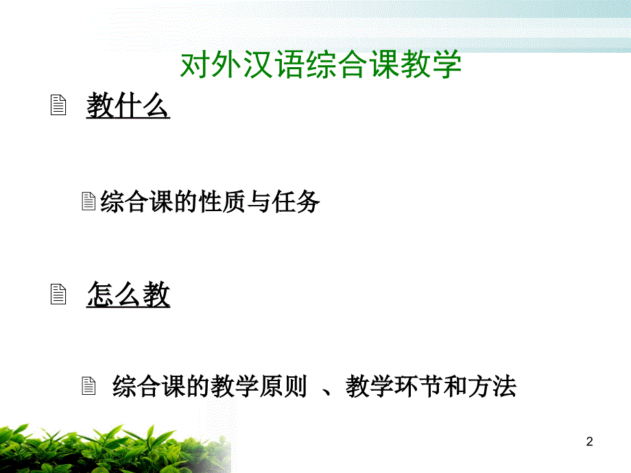 汉语综合课教学ppt课件_第2页