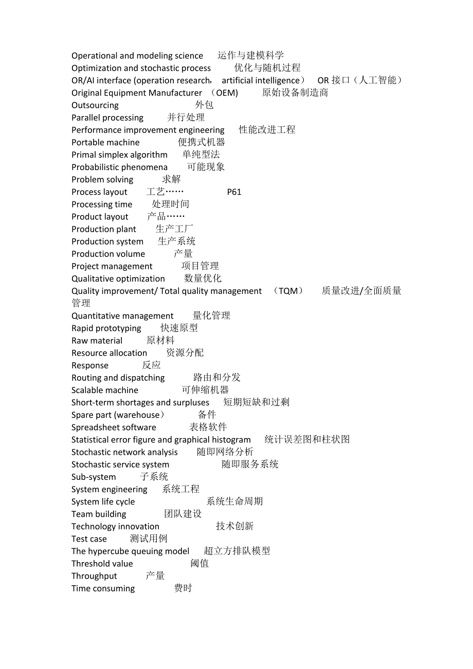 工业工程专业英语重点词汇_第3页