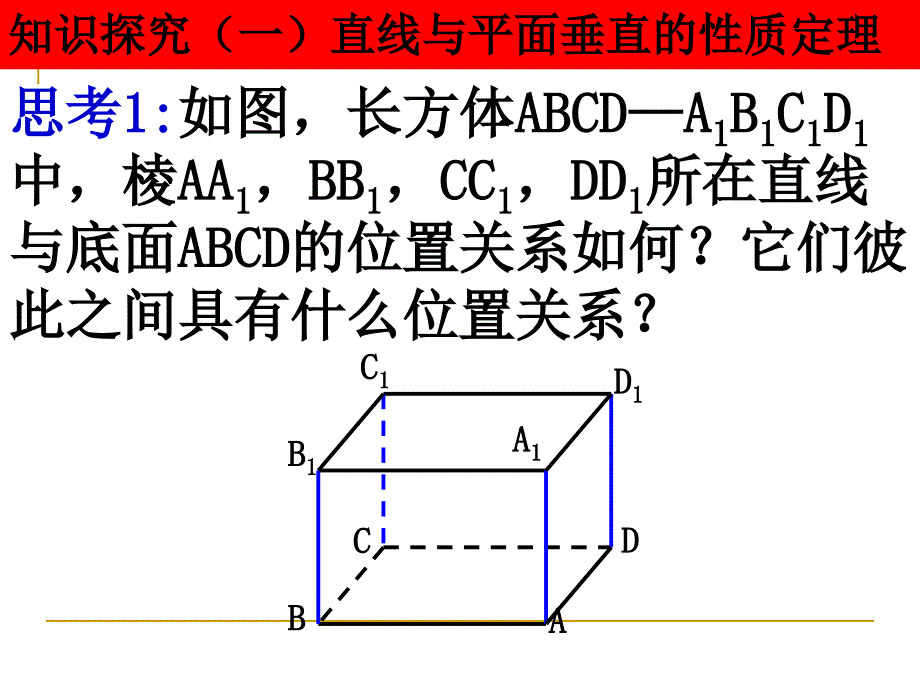 高中数学(人教A版)必修二2.3.3-2.3.4立体几何中线面、面面垂直的性质.ppt_第2页