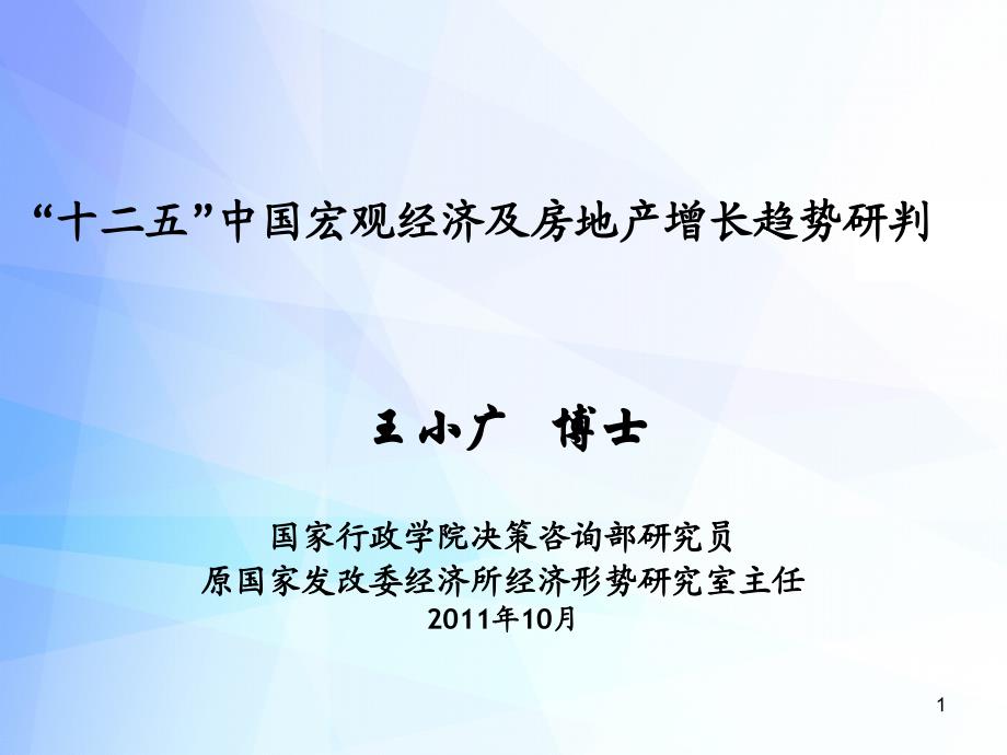 国内国际宏观经济形势及预测12页_第1页