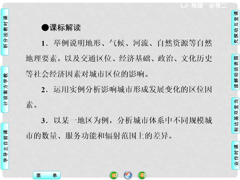 高中地理 第二单元 第二节 城市区位与城市体系同步备课课件 鲁教版必修2_第2页