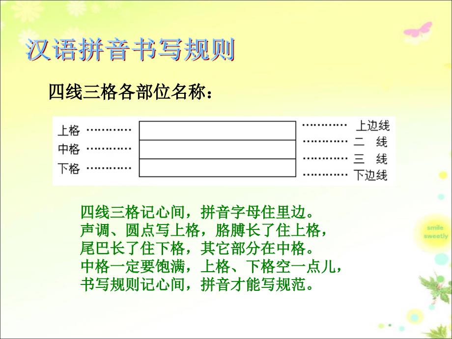 拼音书写单韵母_第1页
