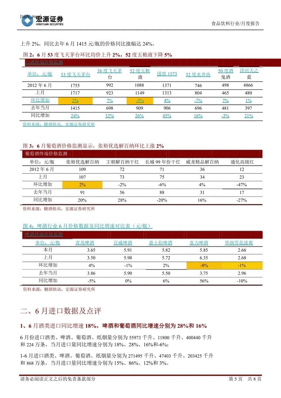 食品饮料行业月报：库存压力渐现行情趋谨慎0807_第5页