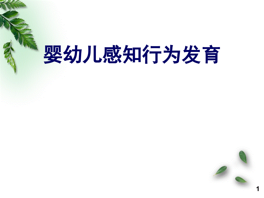 儿童感知行为发育PPT课件_第1页