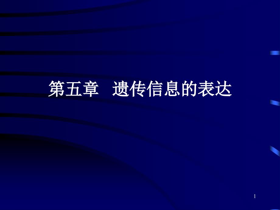 第五章遗传信息的表达_第1页