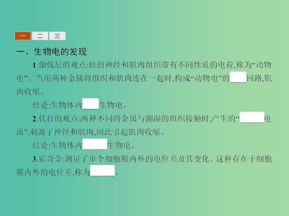 高中生物 1.3.1神经冲动的产生和传导课件 中图版必修3.ppt_第4页