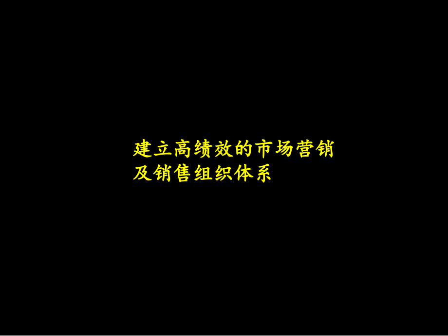 建立高绩效的市场营销及销售组织体系02_第1页