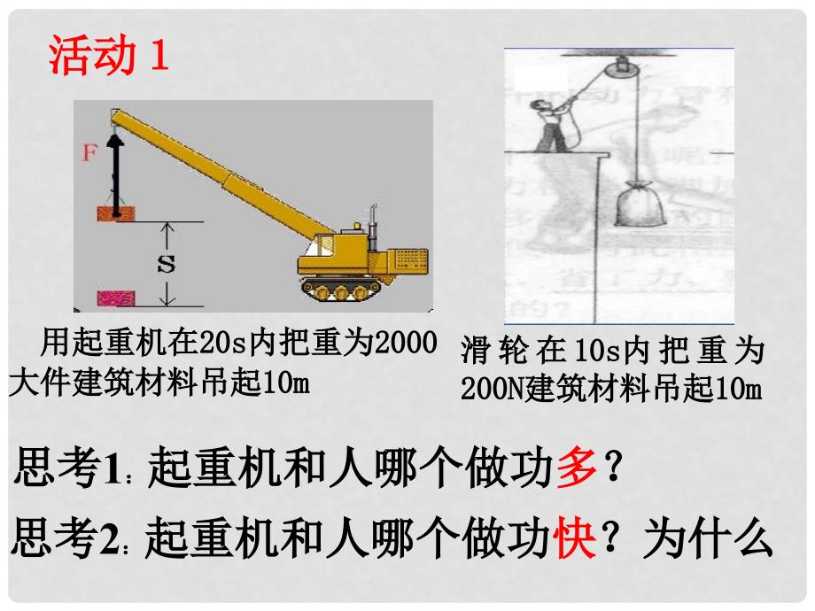 九年级物理上册 11.2 怎样比较做功的快慢课件 粤教沪版_第2页