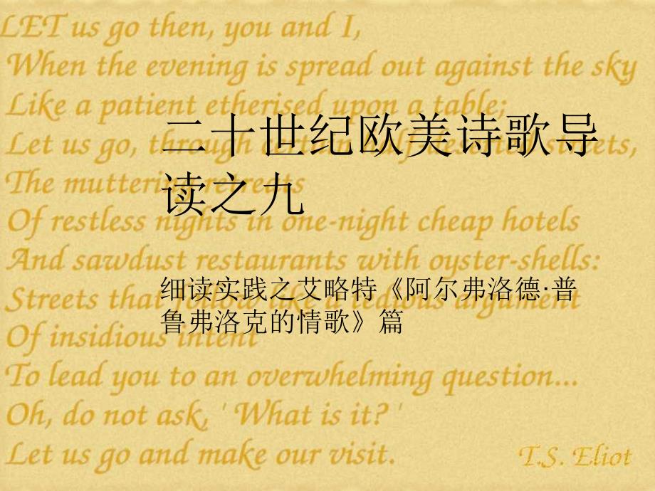 二十世纪欧美诗导读之九_第1页