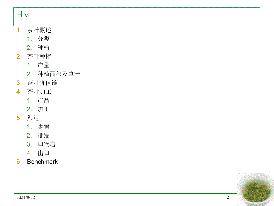 中国茶叶市场研究推荐课件_第2页