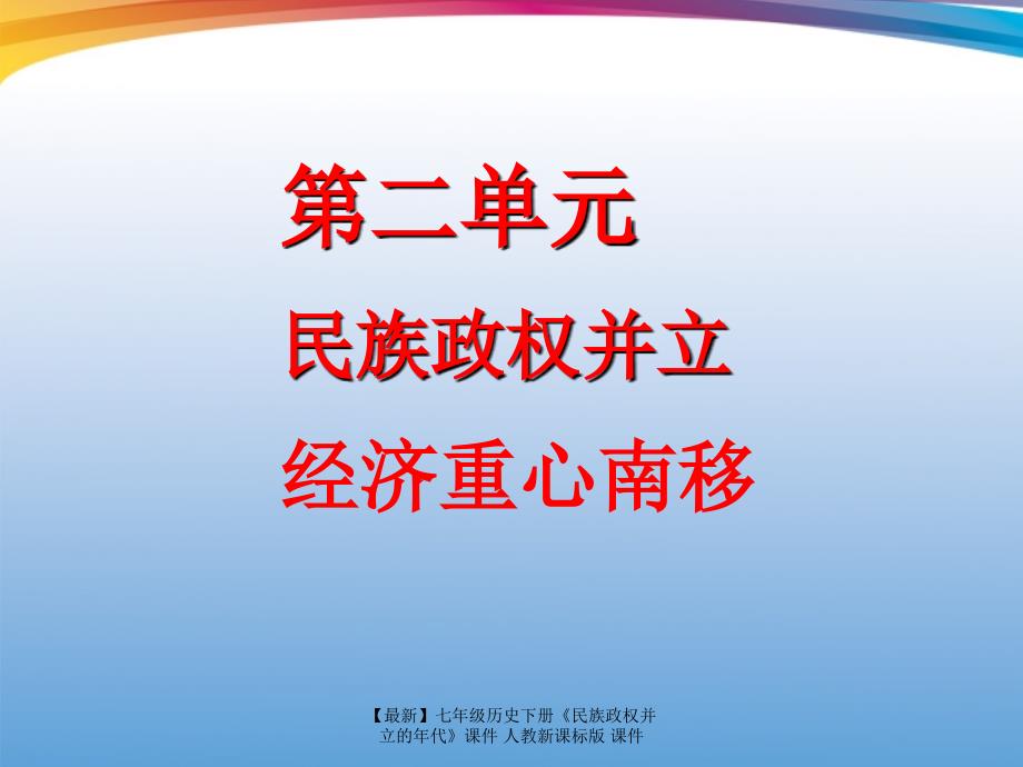 最新七年级历史下册民族政权并立的年代课件人教新课标版课件_第1页