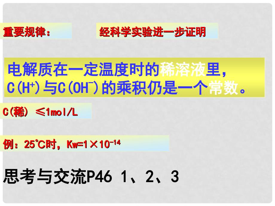 福建省福鼎市第二中学高三化学一轮复习《水的电离和溶液的酸碱性》课件_第2页