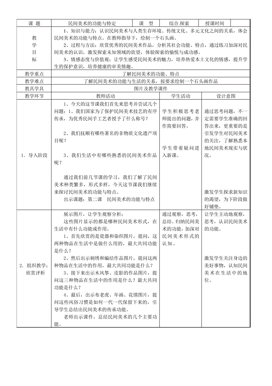 《民间美术的功能与特定》教案_第1页