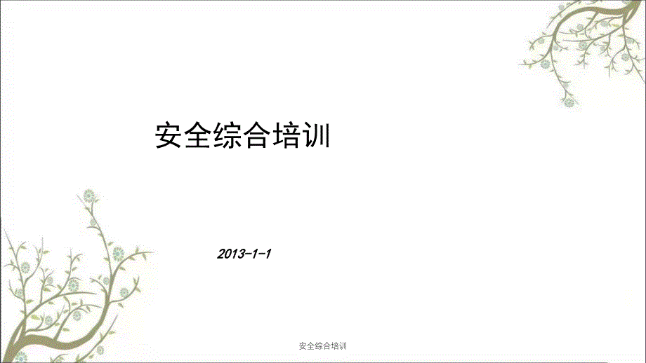 安全综合培训PPT课件_第1页