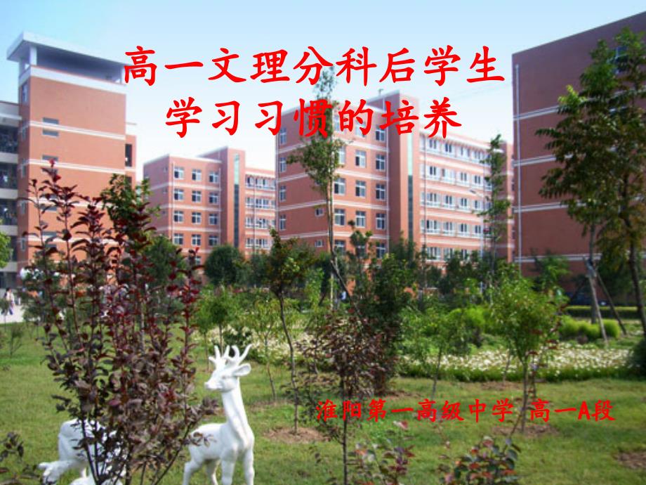 高一文理分科后学生学习习惯的培养_第1页