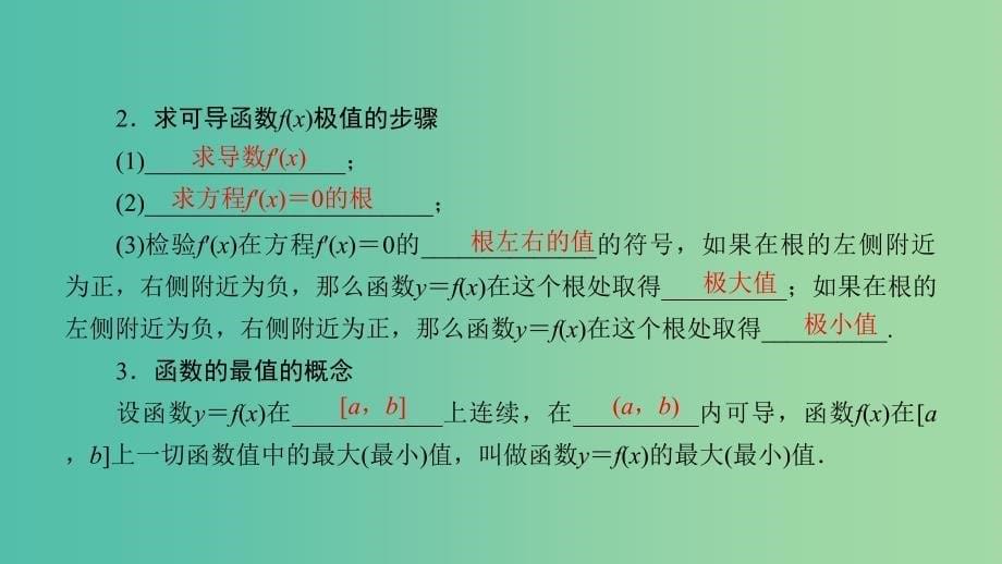 2020高考数学一轮复习 第二章 函数、导数及其应用 第12讲 导数在研究函数中的应用（第2课时）导数与函数的极值、最值课件.ppt_第5页