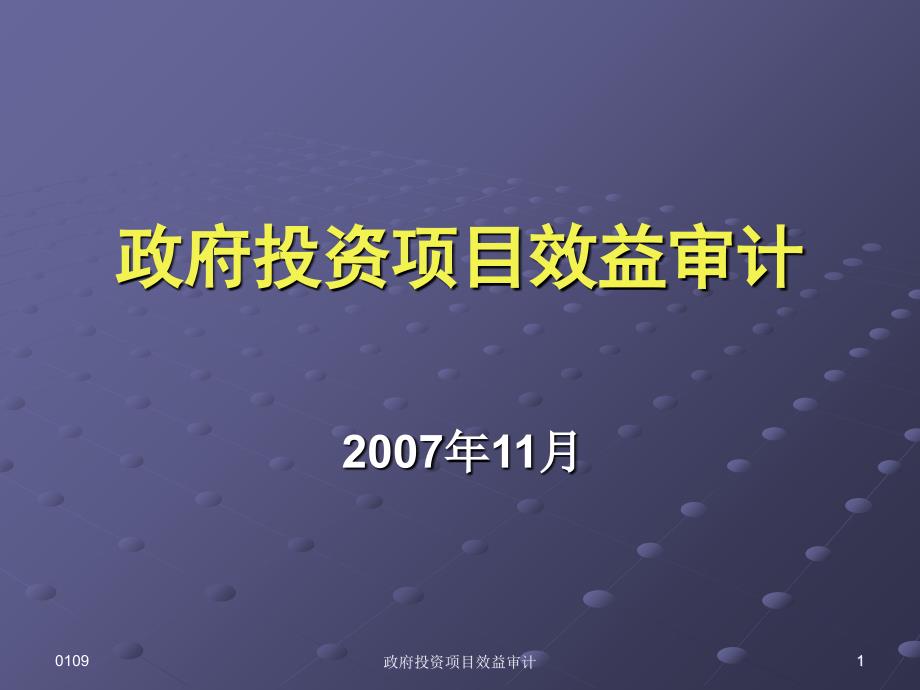 政府投资项目效益审计_第1页