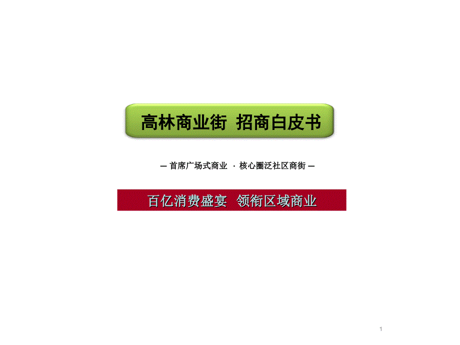 长沙高林商业街招商白皮书课件_第1页