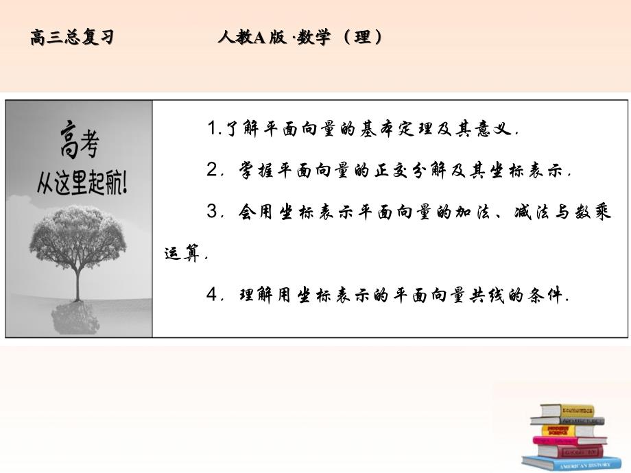 【全套解析】高三数学一轮复习42平面向量的基本定理及坐标表示课件(理)新人教A版_第2页