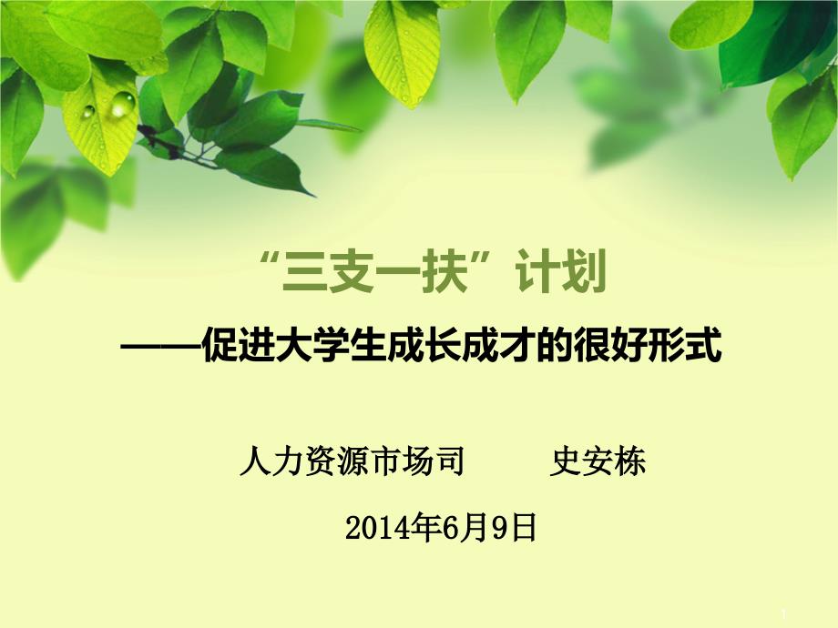 三支一扶大学生成长成才的很好形式.ppt_第1页