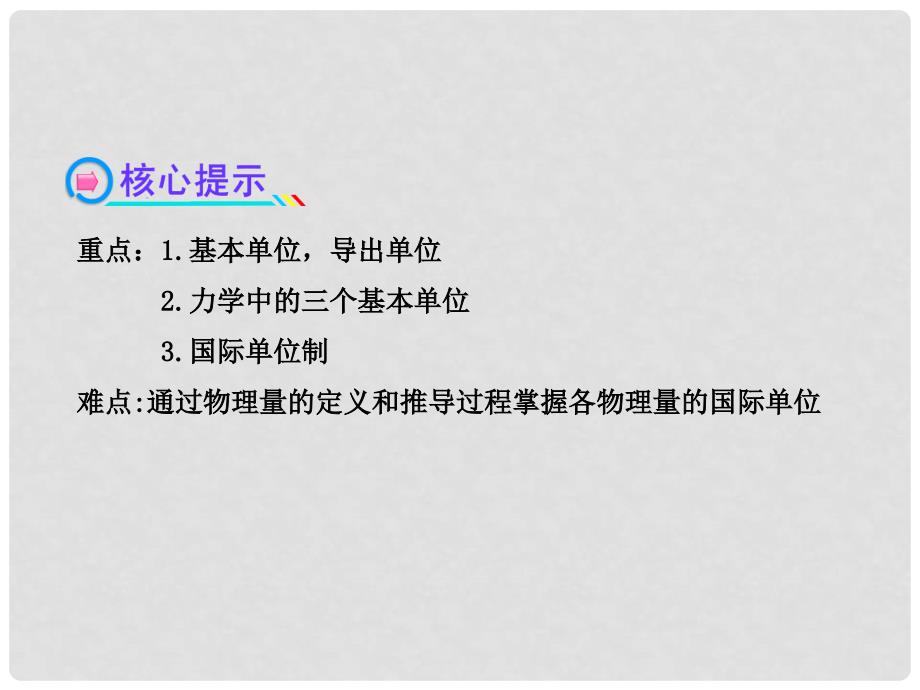 广西宾阳中学高三物理阶段复习 4.4 力学单位制课件 新人教版_第3页