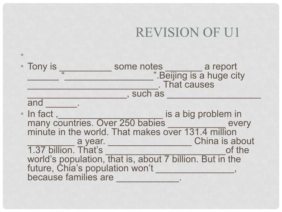 八年级英语上册 Module 9 Population Unit 3 Language in use课件1 （新版）外研版_第2页