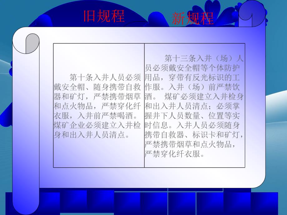 新旧煤矿安全规程对比学习教案_第2页