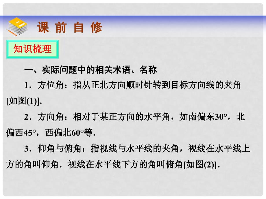 高考数学总复习 第三章 第八节解三角形的应用课件 文_第3页