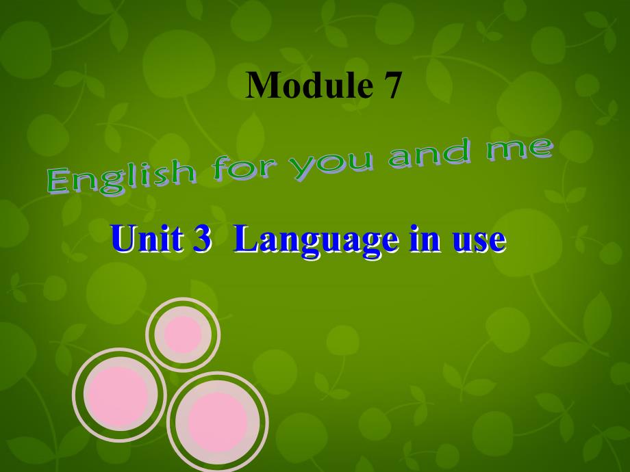 九年级英语下册《Module 7 Unit 3 Language in use》 课件_第1页