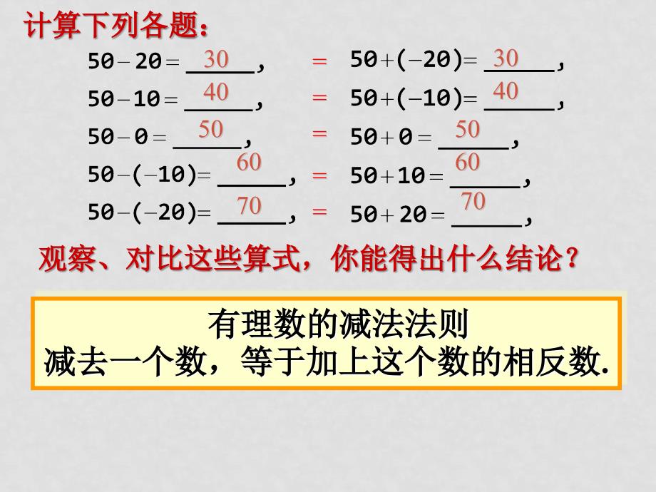 七年级数学上：2.2有理数的减法（1）课件1浙教版_第4页