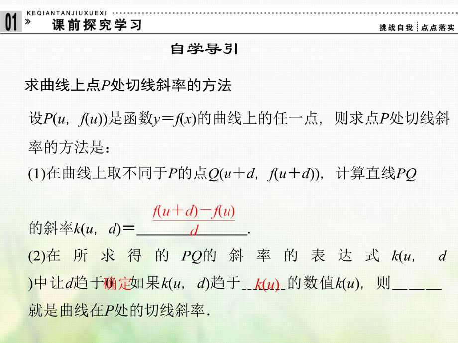 数学 第四章 导数及其应用 4.1 导数概念 4.1.2 问题探索—求作抛物线的切线 湘教版选修2-2_第2页