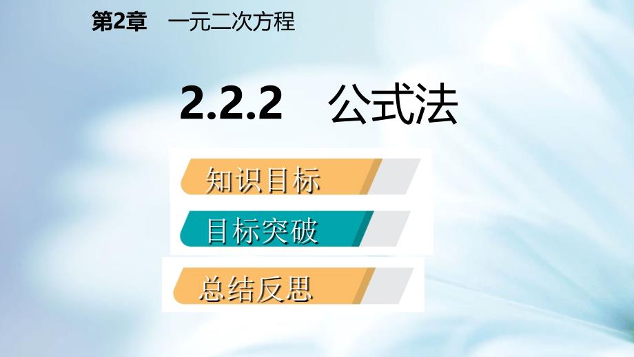 精品九年级数学上册第2章一元二次方程2.2一元二次方程的解法2.2.2公式法导学课件湘教版_第3页