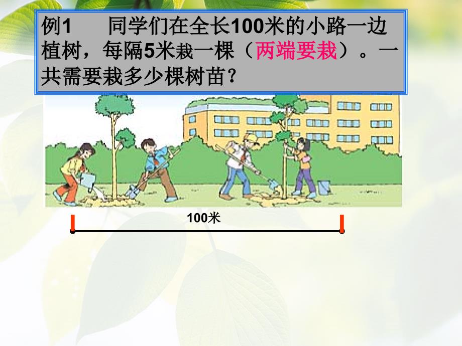 新课标人教版数学四年级下册《数学广角_植树问题》课件_第2页