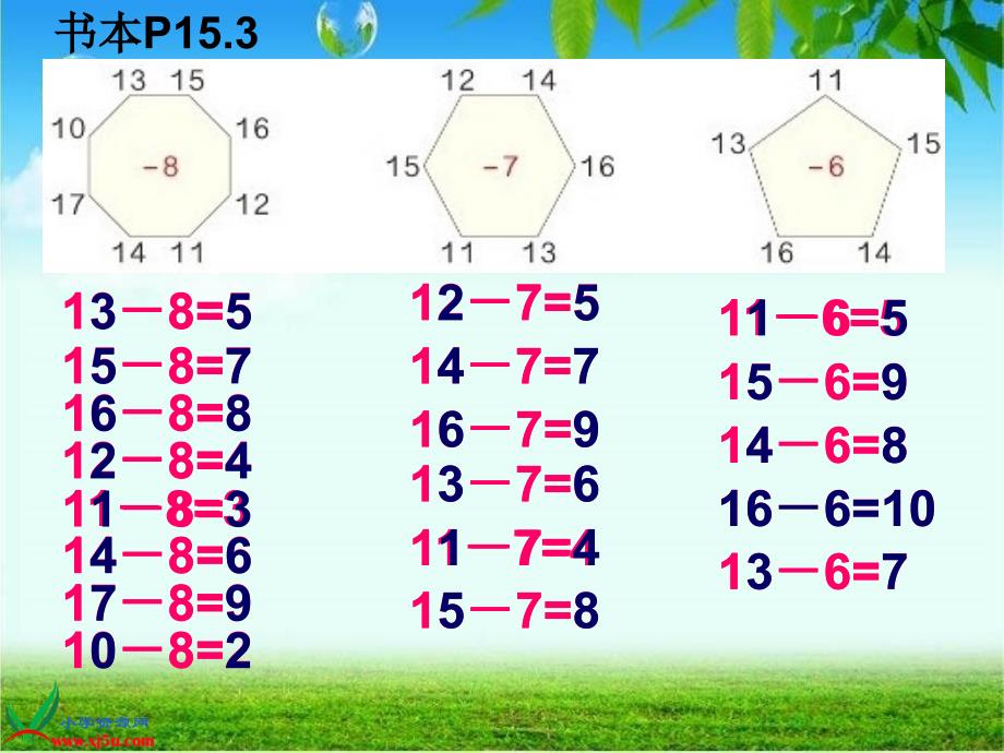十几减8、7、6练习课课件_第4页