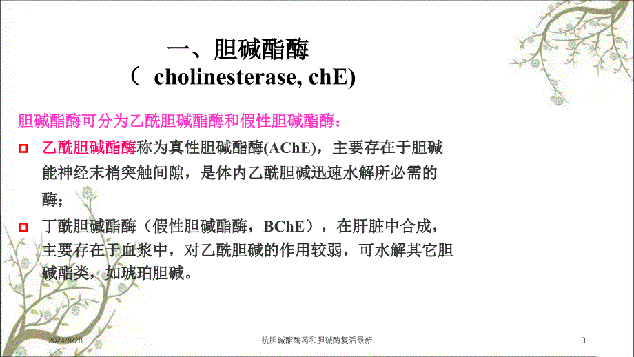 抗胆碱酯酶药和胆碱酶复活最新课件_第3页