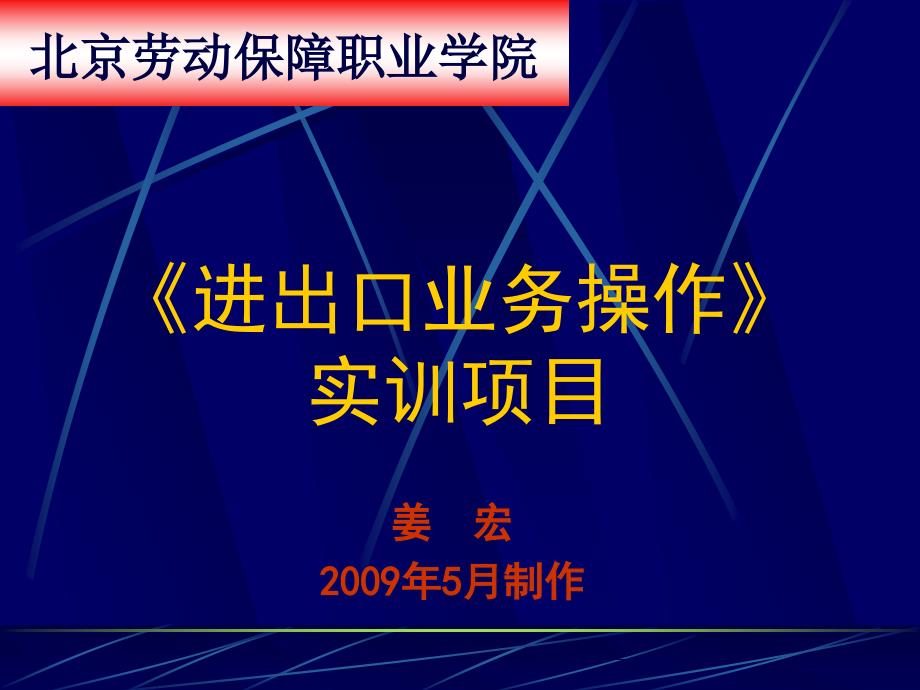 进出口业务操作实项目_第1页