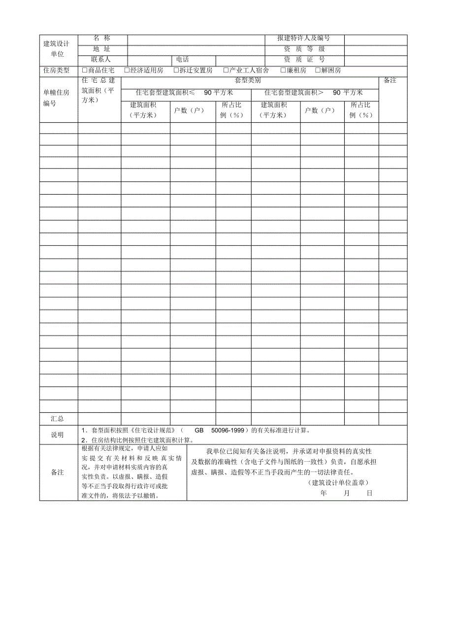 西安市规划局申请建筑工程《建设工程许可证》申请表空_第5页