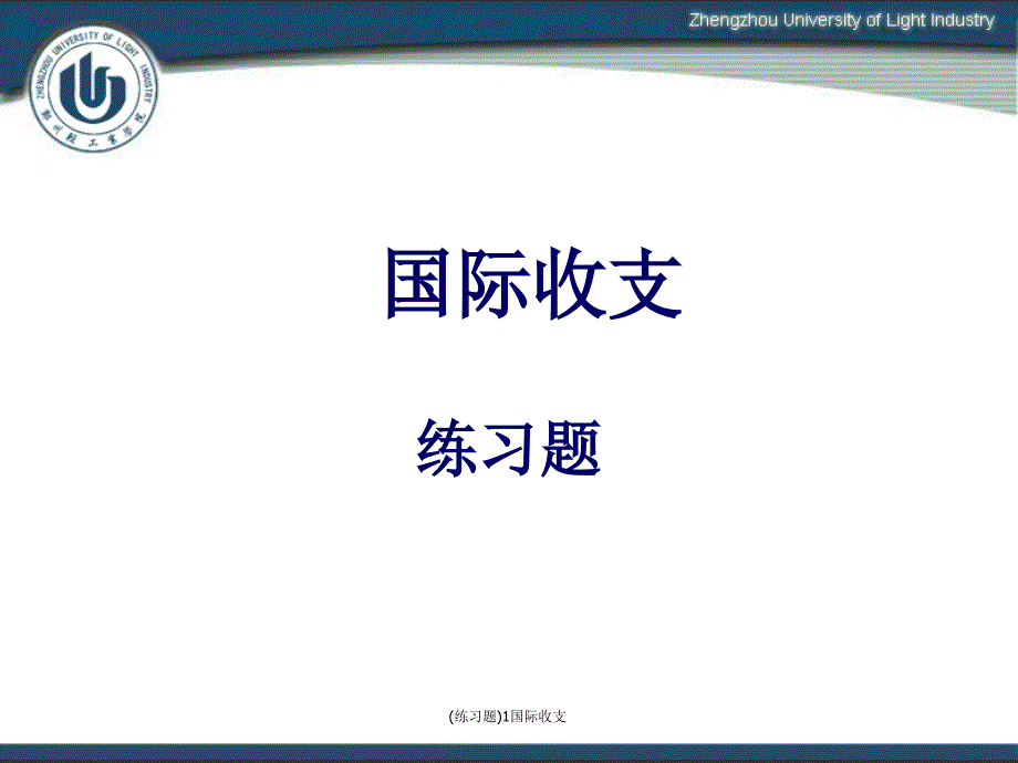 国际收支练习题_第1页