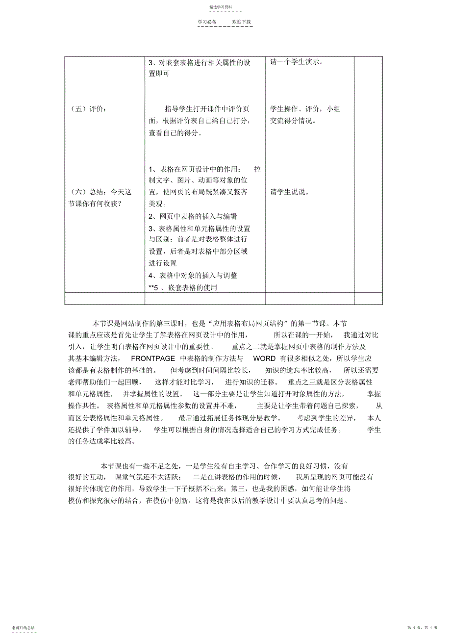 2022年应用表格布局网页结构教学设计_第4页