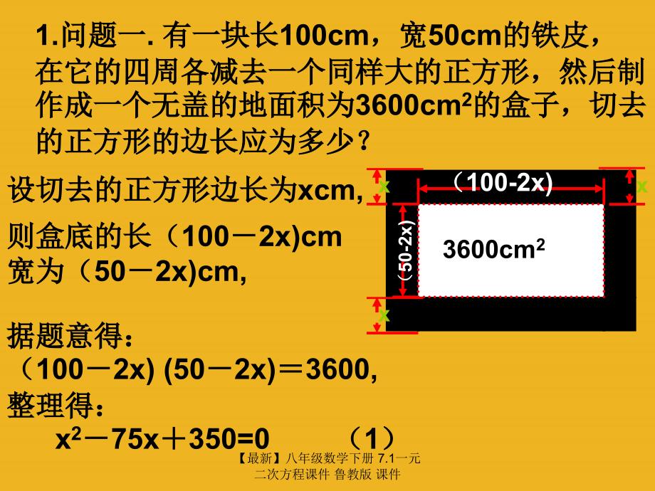 最新八年级数学下册7.1一元二次方程课件鲁教版课件_第4页