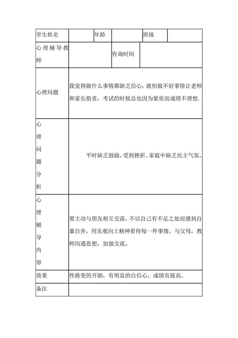 实验小学学生心理辅导记录表2387_第2页