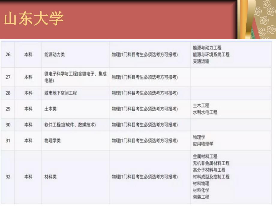 山东高考33山东省内高校各专业选科要求汇总共104张PPT_第4页