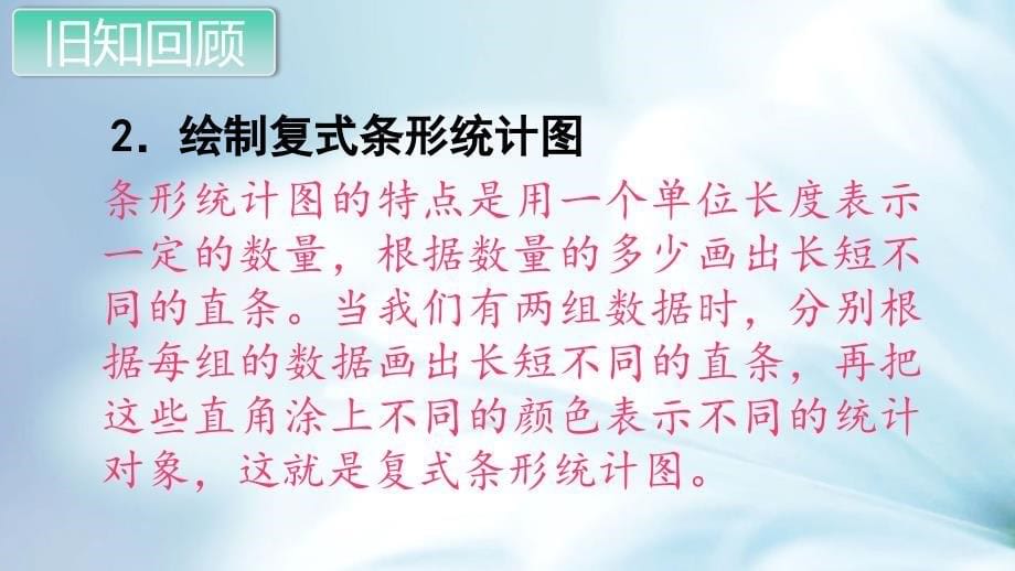 精品苏教版五年级数学上册第九单元 整理与复习第六单元统计表和条形统计图二_第5页