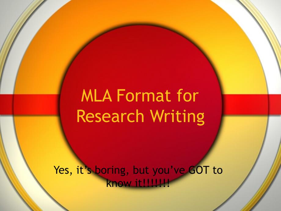 MLA Format for Research ritingMLA格式的研究写作_第1页