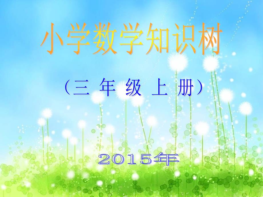 人教版三年级数学上册知识树全册_第1页