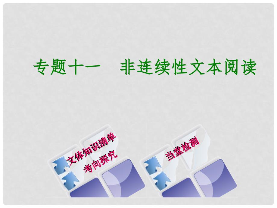 中考语文 第2篇 现代文阅读 二 非文学类文本阅读 专题十一 非连续性文本阅读复习课件_第1页