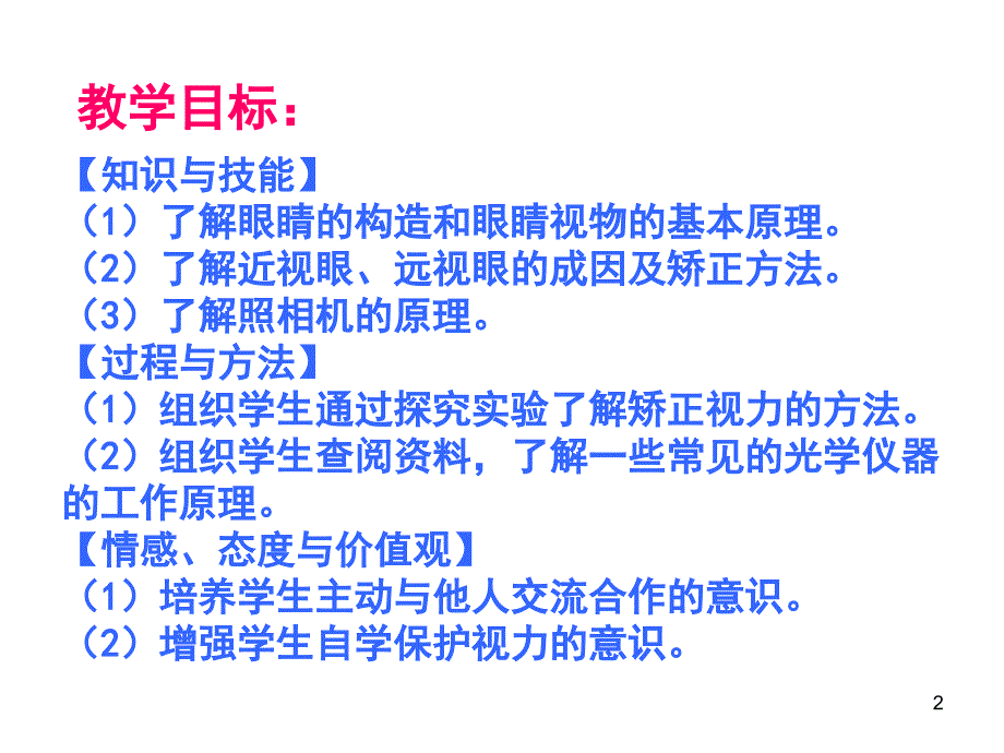 照相机与眼球视力的矫正ppt课件_第2页