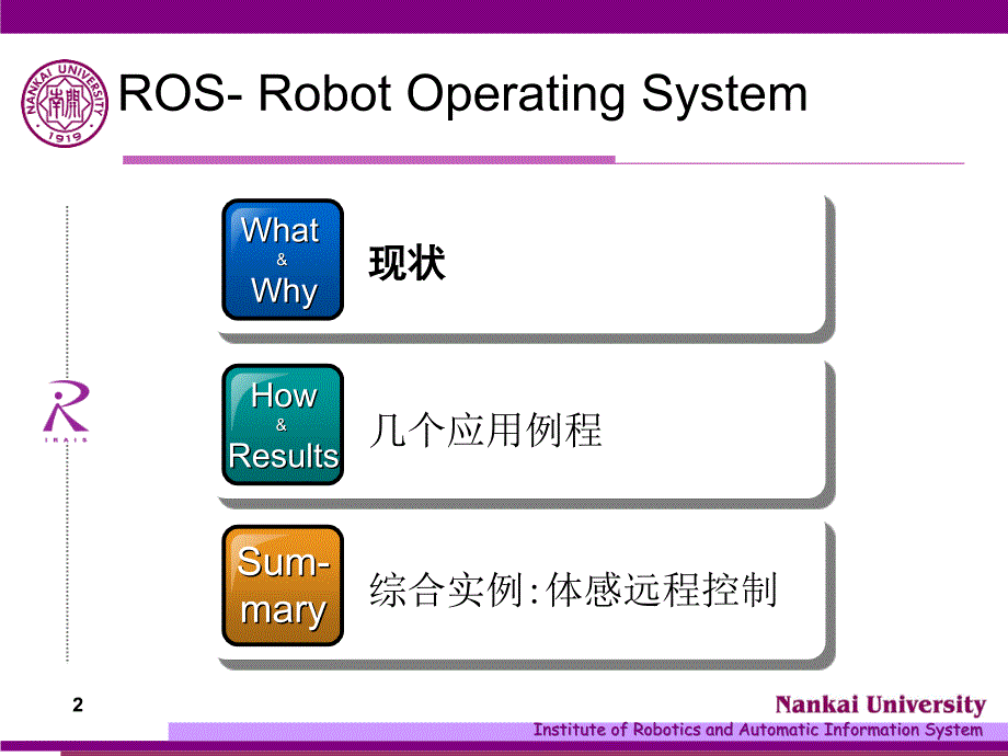 机器人操作系统ROS现状与应用实例ppt课件_第2页